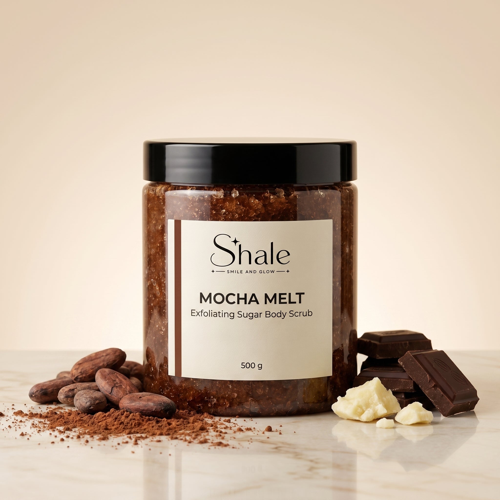 Mocha Melt Exfoliating Sugar Body Scrub | Cocoa & Shea Butter | 500g