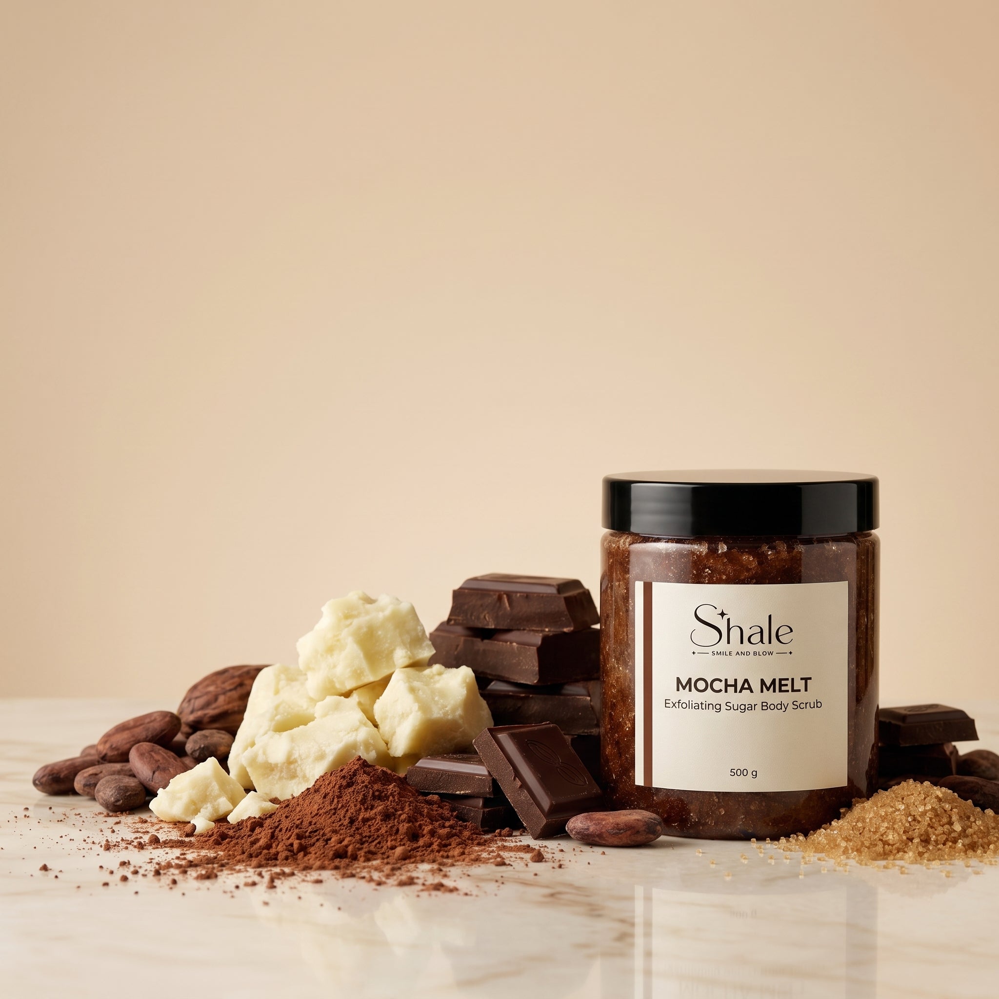 Mocha Melt Exfoliating Sugar Body Scrub | Cocoa & Shea Butter | 500g