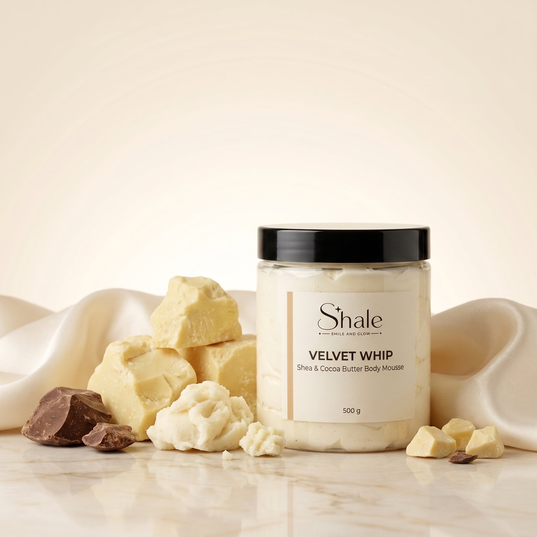 Velvet Whip Shea & Cocoa Butter Body Mousse | Deep Nourishing Moisturiser | 500g